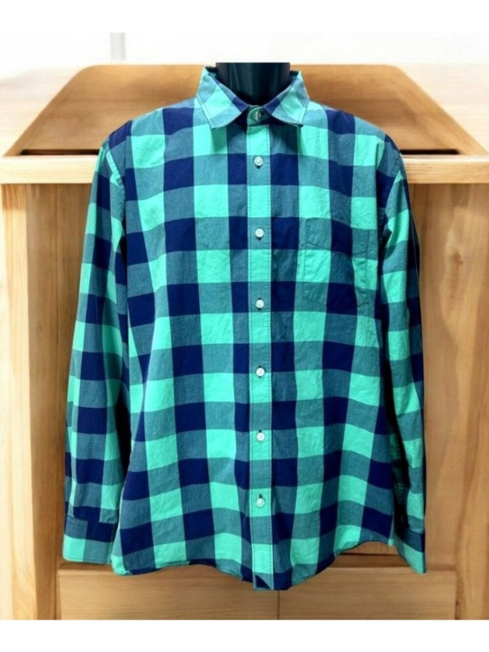 Untuckit Mens Slim Fit Green Check Shirt XXL